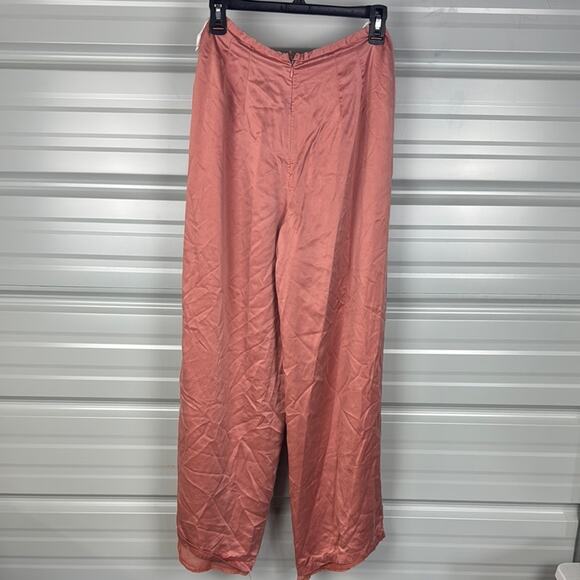Vintage Ann Taylor Pink SILK Wide Leg Pants - Picture 6 of 6